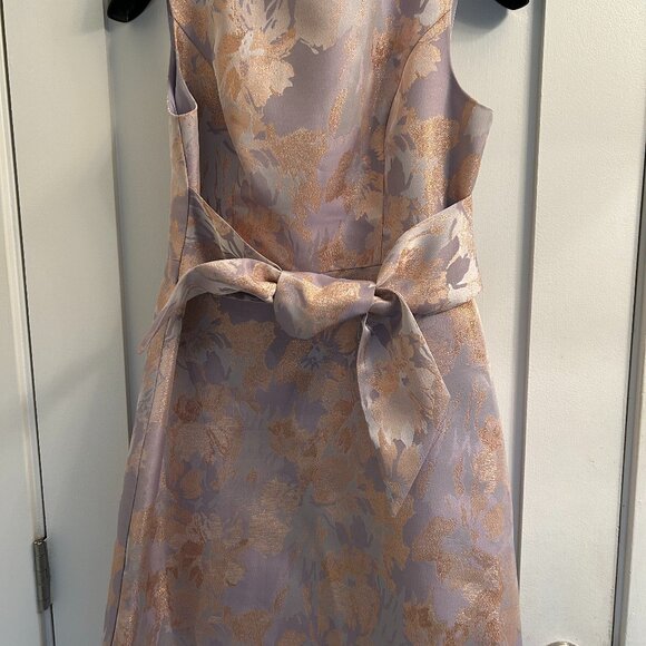 Metallic Jacquard Print Party Dress - Picture 1 of 8